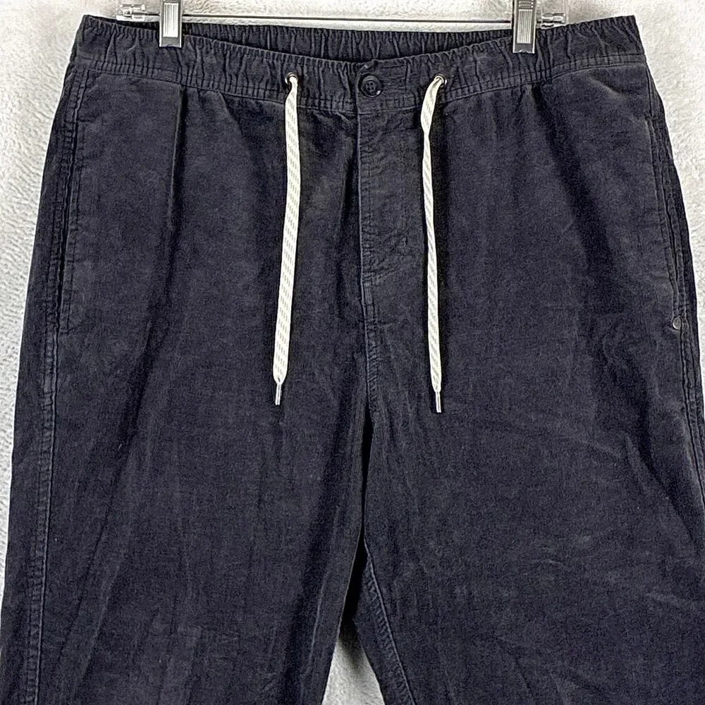 Vuori Pants Mens XL Gray Optimist Corduroy Pull On Jogger Performance Workout